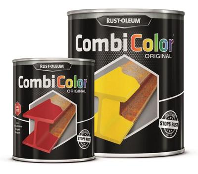 Rust-Oleum Combicolor metaalverf lichtblauw hamerslag 0.75ltr