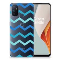 OnePlus Nord N100 | TPU bumper | Zigzag Blauw - thumbnail