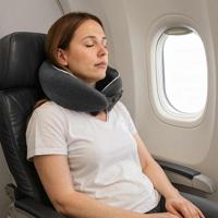 Hoofdkussen met kussen Donkergrijs 28 x 28 x 14 cm Katoen - thumbnail