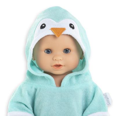 Corolle badcape voor babypop - pinguin, 36cm