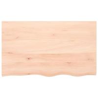 Tafelblad 100x60x2 cm onbehandeld massief eikenhout - thumbnail