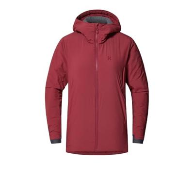 Haglofs Mimic Alert Hood Isolatiejas Dames Carmine Red M Haglofs Mimic Alert Hood Isolatiejas Dames Carmine Red M