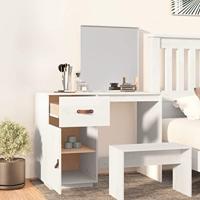 Kaptafel 95x50x134 cm massief grenenhout wit - thumbnail