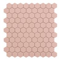 Mozaiek hexagon pink 3.5x3.5cm - thumbnail