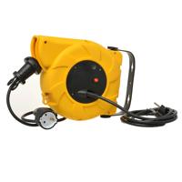 Kabelhaspel wand 15+2 meter 3x 1,5 mm H05VV-F met oprolautomaat - thumbnail