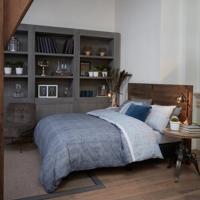 Rivièra Maison Riviera Maison Dekbedovertrek Amsterdam Loft Bluegrey 200x200/220 - thumbnail