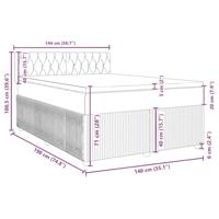 Boxspring met matras fluweel donkergrijs 140x190 cm - thumbnail
