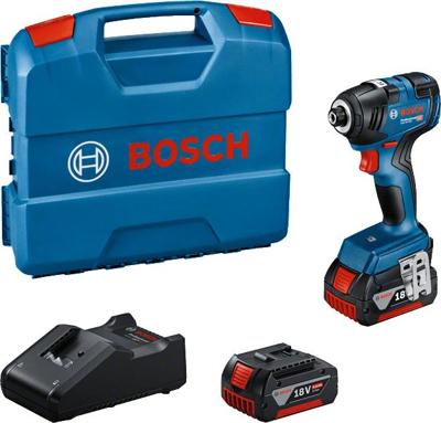 Bosch Blauw GDR 18V-200 Professional | Accu-slagschroevendraaier | 2 x 4.0 Ah accu + snellader | In L-Case - 06019J2107 Bosch Blauw GDR 18V-200 Professional | Accu-slagschroevendraaier | 2 x 4.0 Ah accu + snellader | In L-Case - 06019J2107
