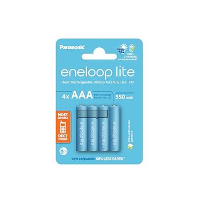Oplaadbare batterijen PANASONIC ENELOOP LITE AAA 550 mAh 4 szt (BK-4LCCE/4CP) - thumbnail