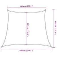 VidaXL Zonnezeil 160 g/m² trapezium 3/4x3 m hdpe oranje - thumbnail