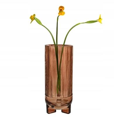 Vaas Cilinder Glas Amber 28cm Amber Assorti 1st