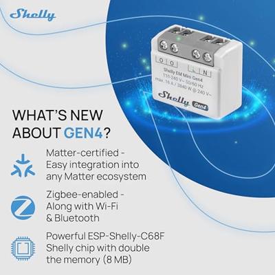 Slimme WiFi-energieverbruiksmeter Shelly EM Mini Gen4