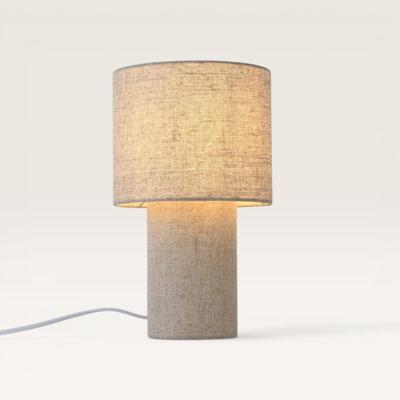 Tafellamp Marone lino m - Met een kap en voet van doorschijnend linnen, voor binnenshuis - Zonder lichtbron
