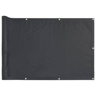 VidaXL Balkonscherm 500x75 cm pvc antracietkleurig