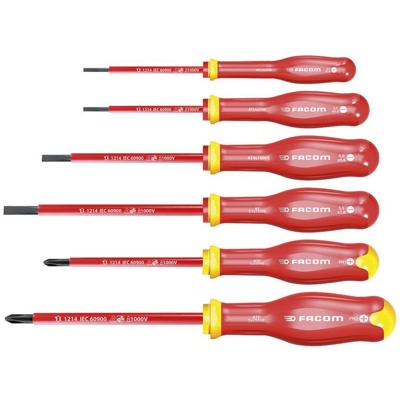 Facom set van 6 1000v schroevendraaiers sleuf/ph - atpve.j6pb