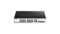 D-Link DGS-1210-16 16-poorts Smart Gigabit Switch (12 x 10/100/1000 Mbit/s TP (RJ-45) poorten en 4x Mini GBIC (SFP) slots) - thumbnail