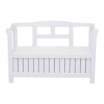 Pinokkio 2-zits houten koffer tuinbank wit