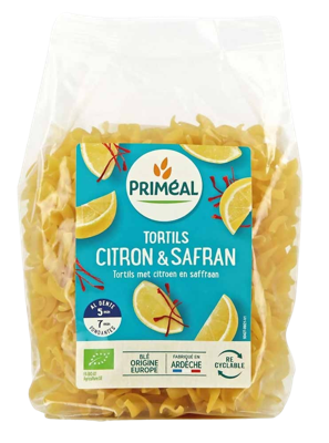 Primeal Fusilli tortils citroen safraan bio 250 Gram