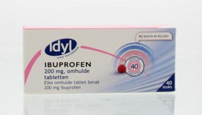 Idyl Ibuprofen 200mg suikervrij 40 Tabletten