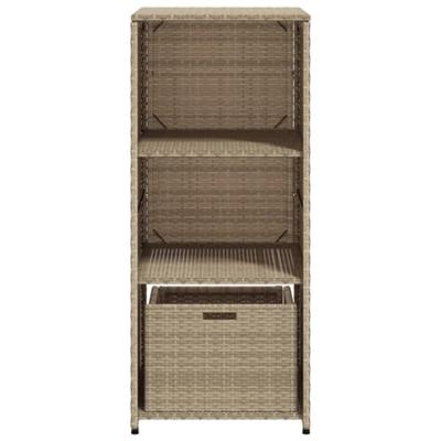 Tuinkast 50x55x115 cm poly rattan beige
