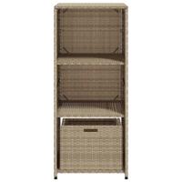 Tuinkast 50x55x115 cm poly rattan beige - thumbnail