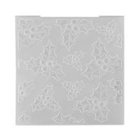 Nellie's Choice • 3d embossing folder achtergrond hulst 15x15cm - thumbnail