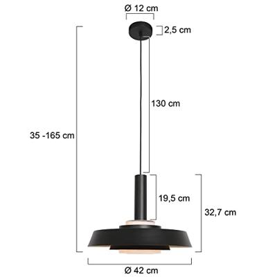 Steinhauer Retro hanglampFlinter Ø 42cm - 3328ZW