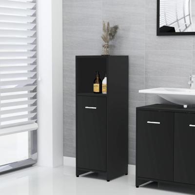 VidaXL Badkamerkast 30x30x95 cm bewerkt hout zwart