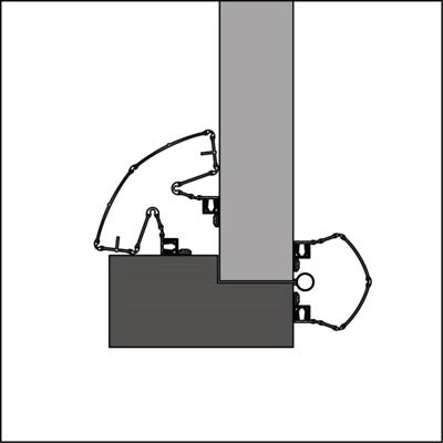 Ellen vingerbeschermingsprofiel - Finprotect Plus 5090 - 250cm - antraciet