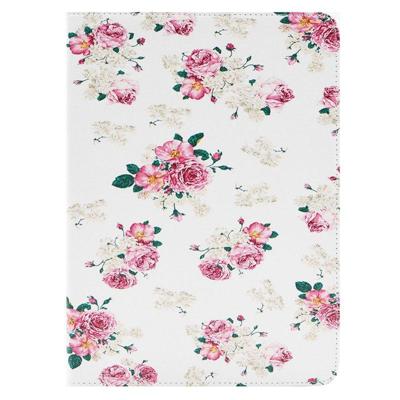 Floral patroon lederen hoesje met houder & opbergruimte voor pinpassen & portemonnee voor iPad Air 2 / iPad 6