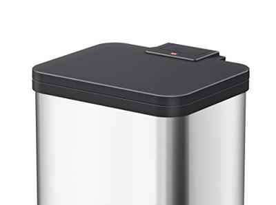 Hailo Öko duo plus M 6222000 Afvalbak 18 l RVS (b x h x d) 320 x 430 x 330 mm RVS Met voetpedaal 1 stuk(s) - thumbnail