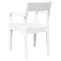 Eetkamerstoelen 2 st massief hout rubber wit - thumbnail