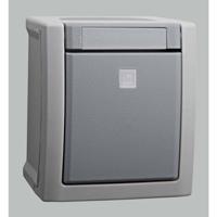 VIKO 90591063-DE Pacific Wisselschakelaar spatwaterdicht Grijs 1 stuk(s) - thumbnail