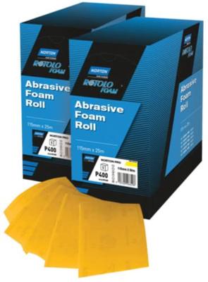 NORTON schleifbogen "rotolo foam " sanding roll 115mmx25m p400