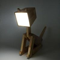Wooden Cat Table Lamp "Nala" - thumbnail