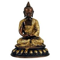 Japanse Boeddha Beeld Messing Amithaba - 15 cm - thumbnail