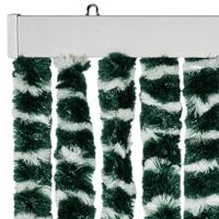 Vliegengordijn 90x220 cm chenille groen en wit - thumbnail