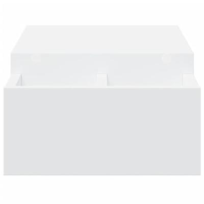 VidaXL Monitorstandaard met opbergruimte 70x27x15 cm bewerkt hout wit