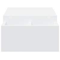 VidaXL Monitorstandaard met opbergruimte 70x27x15 cm bewerkt hout wit - thumbnail
