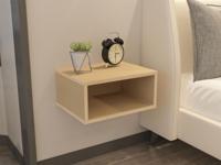 Zwevend nachtkastje DOREX rotan effect - thumbnail