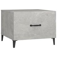 Salontafel 2 st met metalen poten 50x50x40 cm betongrijs - thumbnail