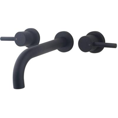 Wiesbaden Caral Afbouwdeel Wastafelkraan 2-knops - Inbouw - Mat Zwart