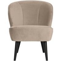 WOOOD Fauteuil 'Sara' Velvet, kleur Khaki - thumbnail