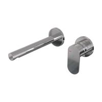 Brauer Chrome Edition Inbouw Wastafelmengkraan met Rechte Uitloop en Rozetten Model C1 Chroom - thumbnail