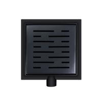 Doucheput BWS Pozo met Zijuitlaat en Flens 15 cm Mat Zwart - thumbnail