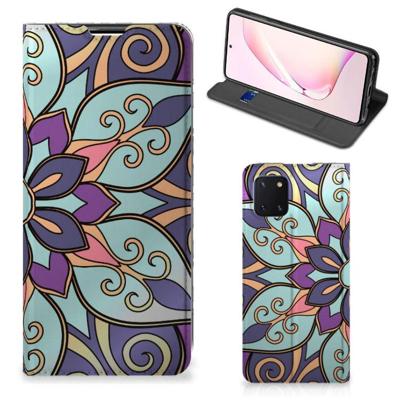 Samsung Galaxy Note 10 Lite Smart Cover Purple Flower Samsung Galaxy Note 10 Lite Smart Cover Purple Flower