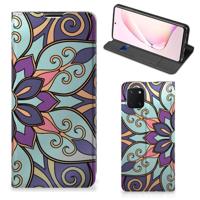 Samsung Galaxy Note 10 Lite Smart Cover Purple Flower - thumbnail