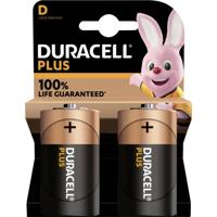Duracell Plus 100 D Wegwerpbatterij Alkaline - thumbnail