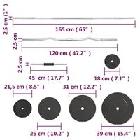 Halterset met gewichten 90 kg - thumbnail