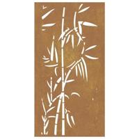 Wanddecoratie tuin bamboe-ontwerp 105x55 cm cortenstaal - thumbnail
